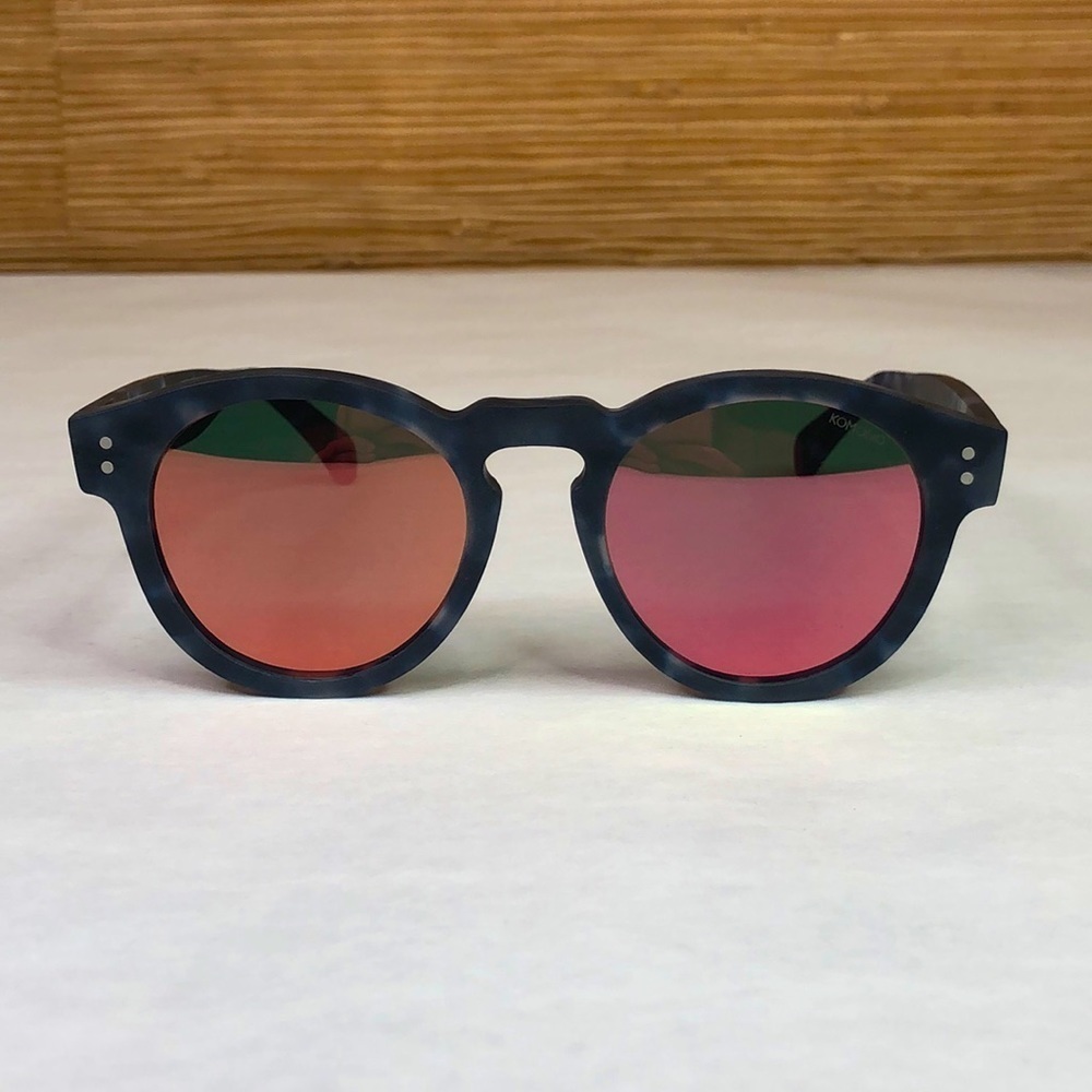 KOMONO sunglasses NEW Clement Matte Indigo Demi blue tortoise round - Picture 7 of 14
